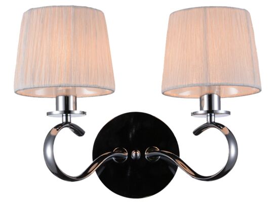 Kinkiet CLARA 2x40W E14 chrom/biały CANDELLUX