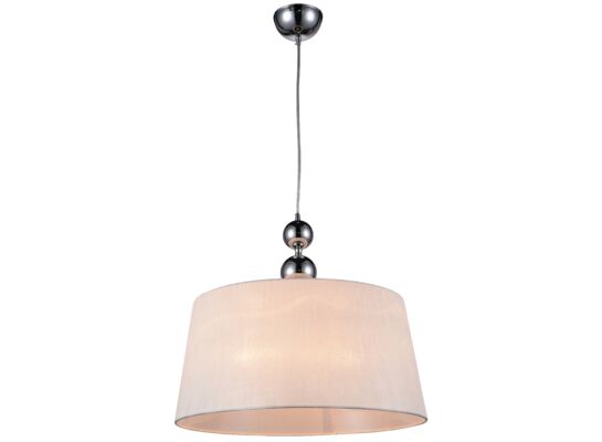 Lampa wisząca CLARA 45 1x60W E27 chrom/biały CANDELLUX