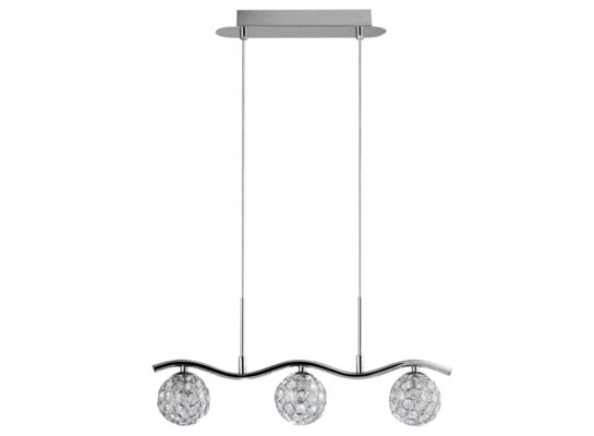 Lampa wisząca STARLET 3x40W G9 chrom/transparent CANDELLUX