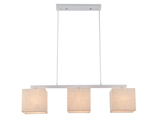 Lampa wisząca BOHO 3x40W E27 biały abażur LEN CANDELLUX