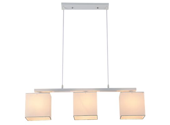 Lampa wisząca BOHO 3x40W E27 biały abażur beżowy CANDELLUX