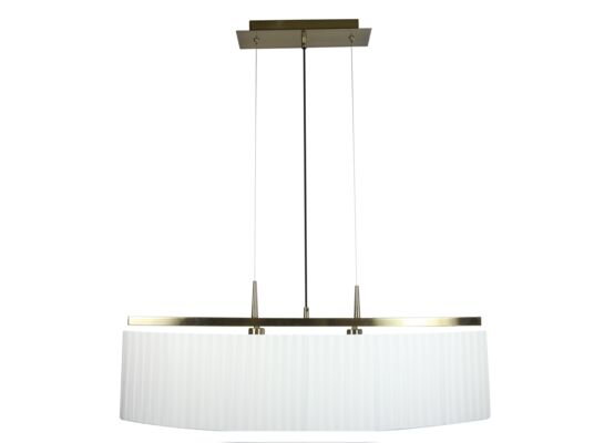 Lampa wisząca BERG 2x40W E14 patyna abażur biały CANDELLUX