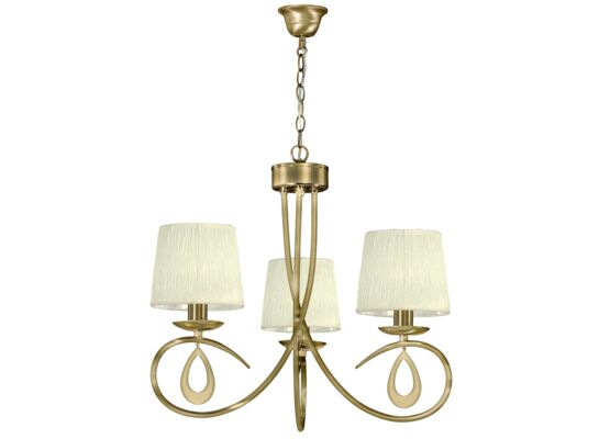 Lampa wisząca ARNIKA 3x40W E14 patyna/KREM CANDELLUX