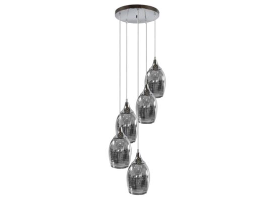 Lampa wisząca talerz MARINA 5x60W E27 chrom CANDELLUX