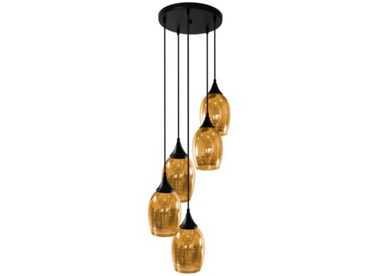 Lampa wisząca talerz MARINA 5x60W E27 złoty CANDELLUX