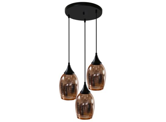 Lampa wisząca talerz MARINA 3x60W E27 miedziany CANDELLUX