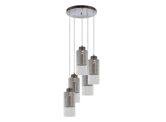Lampa wisząca okrągły LIBANO 5x60W E27srebrny CANDELLUX