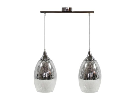 Lampa wisząca CELIA 2x60W E27 srebrny CANDELLUX