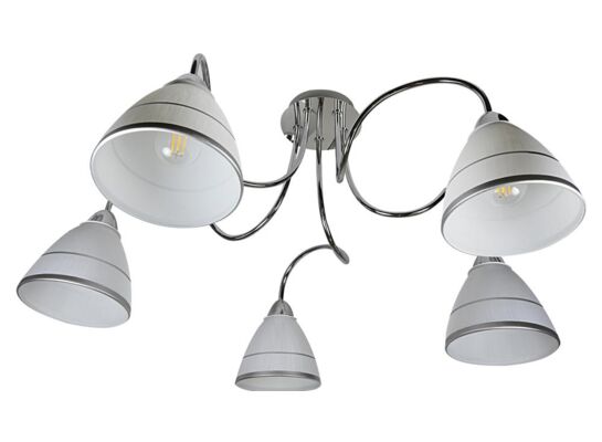Żyrandol ELF 5 x 40 W E14 chrom-biały CANDELLUX