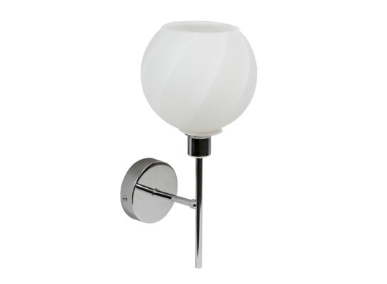 Kinkiet RAUL 1x40W E14 chrom klosz biały CANDELLUX