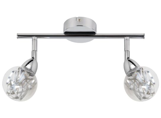 Listwa BOLO 2x6W LED SMD z wymiennym kloszem chrom/bezbarwny CANDELLUX