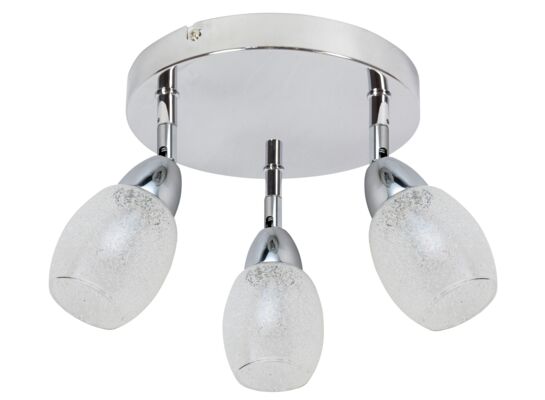 Plafon RICO 3x6W LED z wymiennym kloszem chrom/bezbarwny CANDELLUX