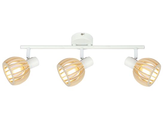 Listwa ATARRI 3x25W E14 biały+drewno CANDELLUX