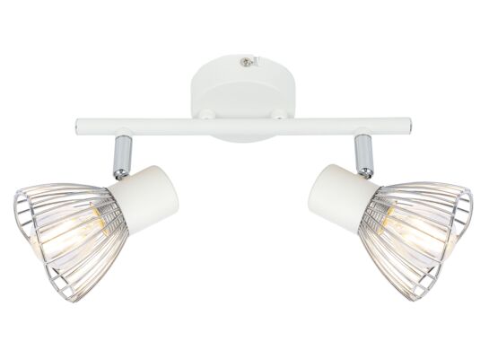 Listwa FLY 2x40W E14 biały/chrom CANDELLUX