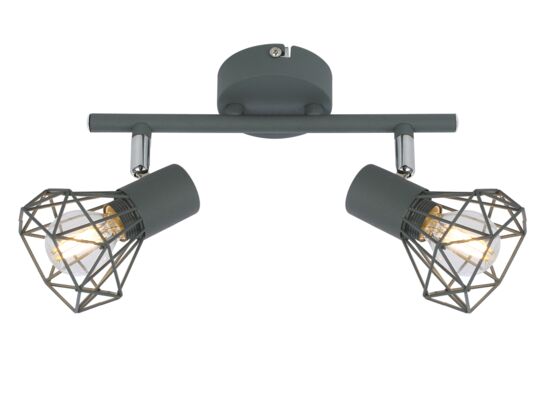 Listwa VERVE 2x40W E14 matowy szary CANDELLUX