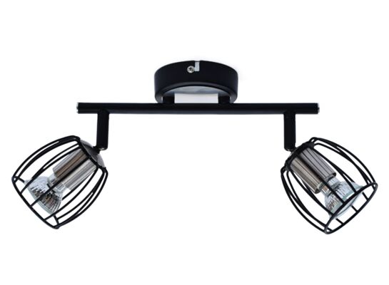 Listwa ZONK 2x3W LED GU10 czarny matowy+satyna nikiel CANDELLUX