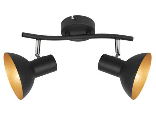 Listwa DISO 2x40W E27 czarny+złoto CANDELLUX