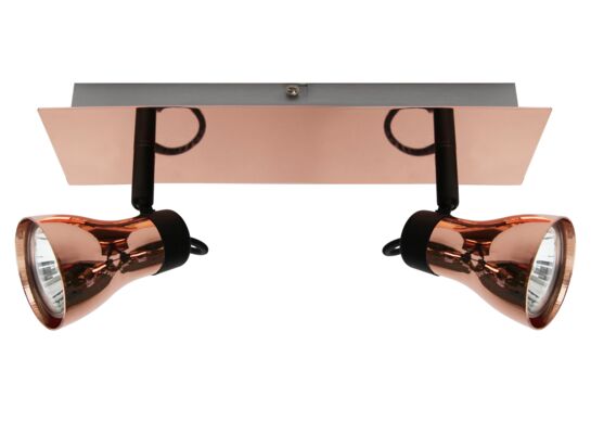 Listwa ANGUS 2x50W GU10 czarny+miedziany CANDELLUX