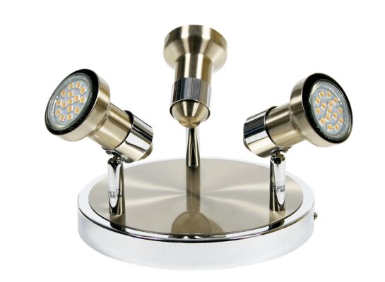 Plafon ARKON 3x50W GU10 satyna nikiel chrom bez żarówek CANDELLUX