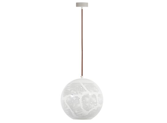 Lampa wisząca BENE 25 kula W 1x60W E27 ażurowy biały CANDELLUX