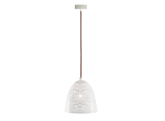 Lampa wisząca BENE 20/21 stożek 1x60W E27 ażurowy biały CANDELLUX