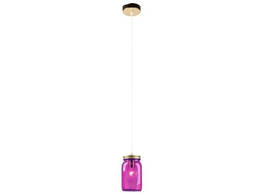 Lampa wisząca JARS 10 1x40W E14 klosz fioletowy CANDELLUX