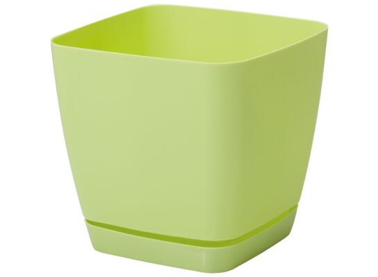 Doniczka TOSCANA 11 cm kwadratowa pastelowa limonka