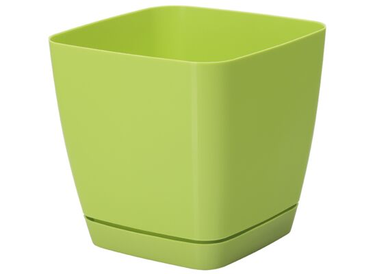 Doniczka TOSCANA 11 cm kwadratowa zielony jasny