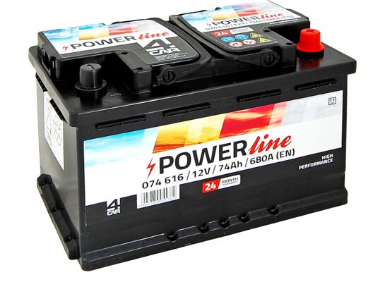 Akumulator 74 Ah +P 680A 12V 4Car POWER line