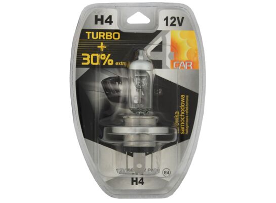 Żarówka samochodowa H4 12V TURBO +30% 4CAR