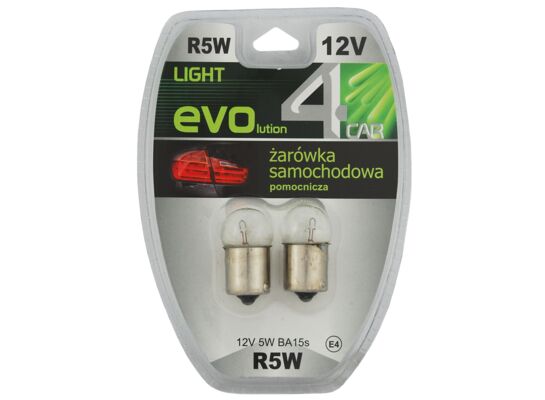 Zestaw żarówek samochodowych R5W 12V 5W BA15s 4CAR