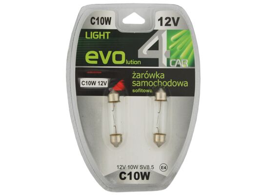 Zestaw żarówek samochodowych C10W 12V10W rurka 42 4CAR