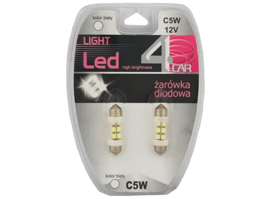 Zestaw żarówek samochodowych LED C5W 12V 4CAR