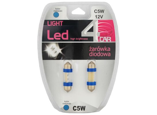 Zestaw żarówek samochodowych LED C5W 12V BLUE GALAXY 4CAR