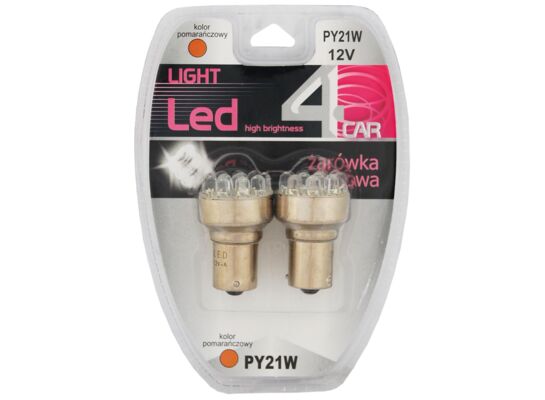 Zestaw żarówek samochodowych LED PY21W 12V 4CAR