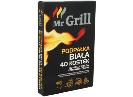 Rozpałka stała biała (40 kostek) Mr. Grill