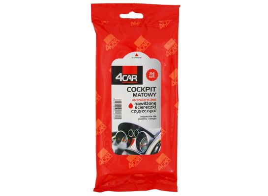 Ściereczki COCKPIT MATOWY 24 sztuki 4CAR
