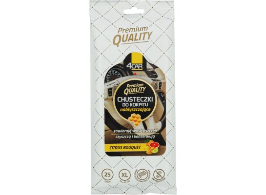 Chusteczki do kokpitu połysk 4CAR PREMIUM QUALITY