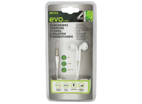 Słuchawki douszne stereo z pilotem 4Car