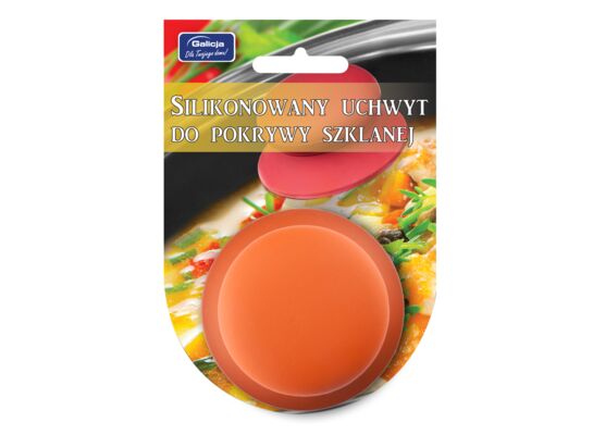 Silikonowy uchwyt do pokrywy szklanej pomarańczowy