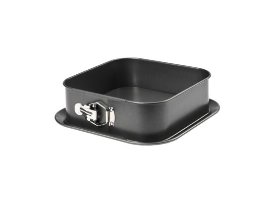 Tortownica nieprzywieralna SILVER kwadratowa 24x24 cm srebrny