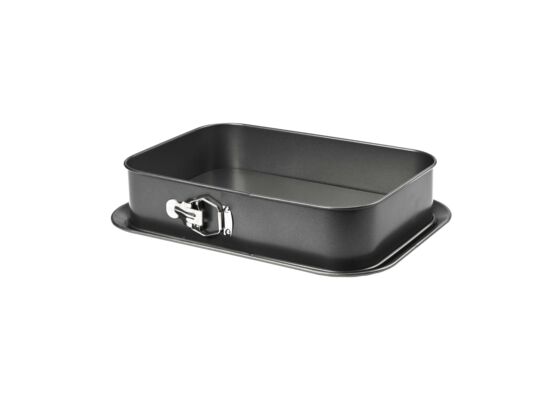 Tortownica nieprzywieralna SILVER prostokątna 35,5x24 cm srebrny