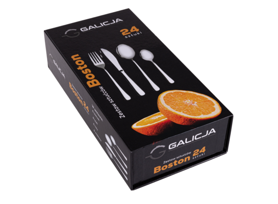 Zestaw sztućców 24 części BOSTON srebrny