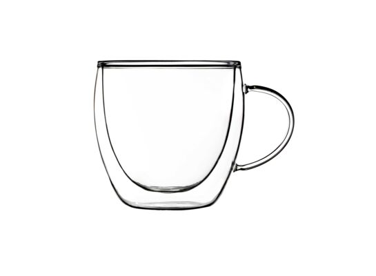 Szklanka z uchem DUO 250 ml 2 sztuki transparentny