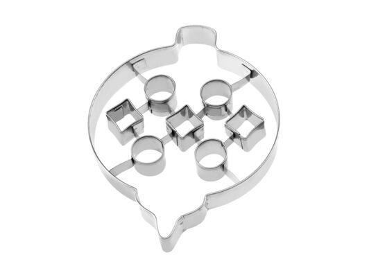 Wykrawaczka metalowa duża bombka srebrny