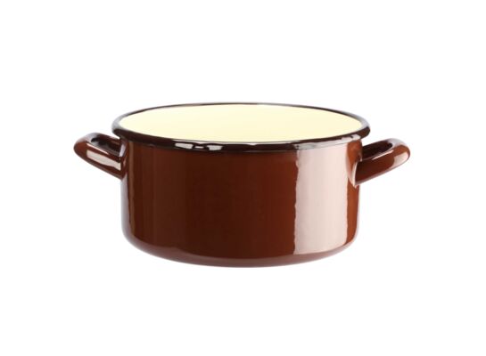 Rondel emaliowany gładki 24cm/5,0l brązowy