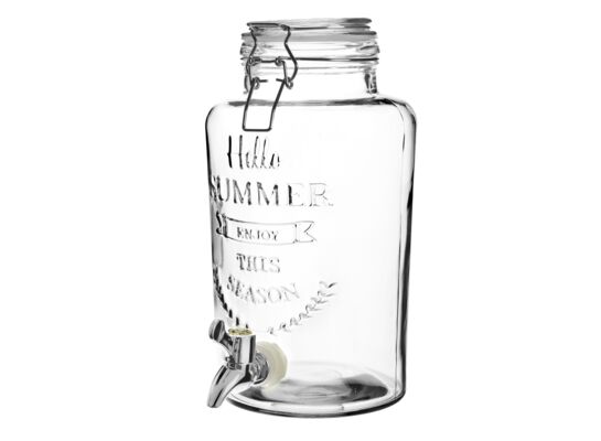 Słój szklany DIXON z kranikiem 3l transparentny