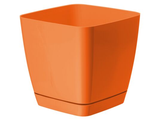 Doniczka TOSCANA 17 cm kwadratowa pomarańczowy