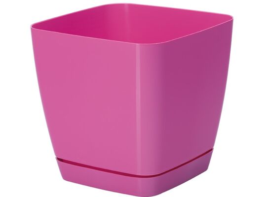 Doniczka TOSCANA 17 cm kwadratowa różowy
