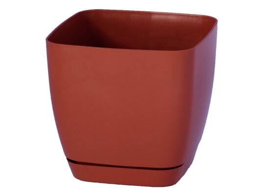 Doniczka TOSCANA 17 cm kwadratowa terrakota